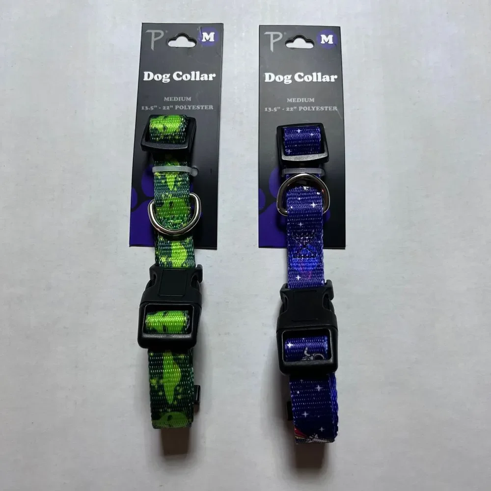 Alien Outer‎ Space Planets Dog Collars Adjustable Size M NWT